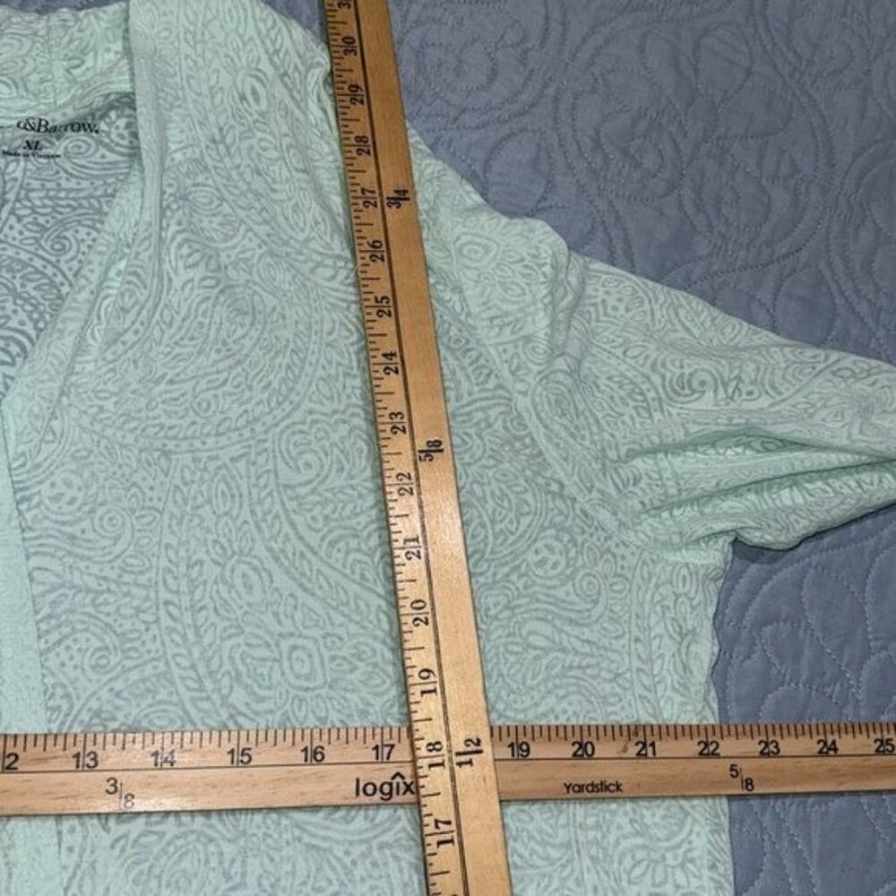Croft & Barrow XL Mint Green Paisley Cardigan - Picture 6 of 6